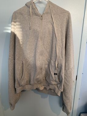 Popflex Light Gray Zip-Up Cloud Hoodie